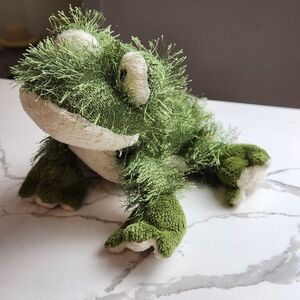 GANZ WEBKINZ GREEN FUZZY FROG 7” PLUSH STUFFED ANIMAL